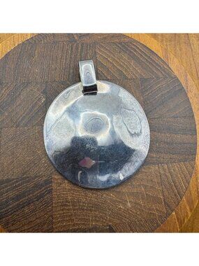 Sterling Silver One World Pendant By RLM Studio With Oval Loop Bail 18.79g 2"